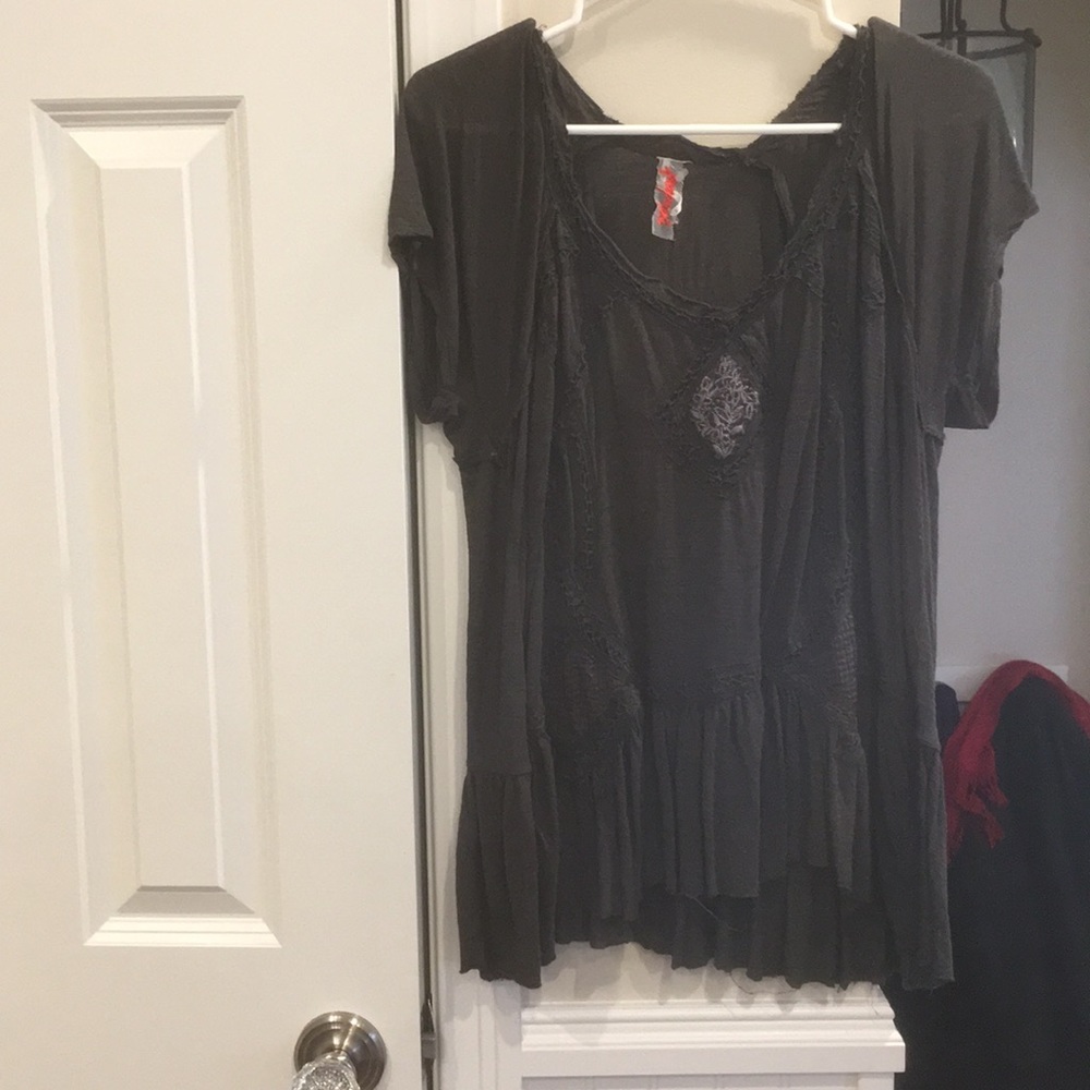 Free people grey cute top